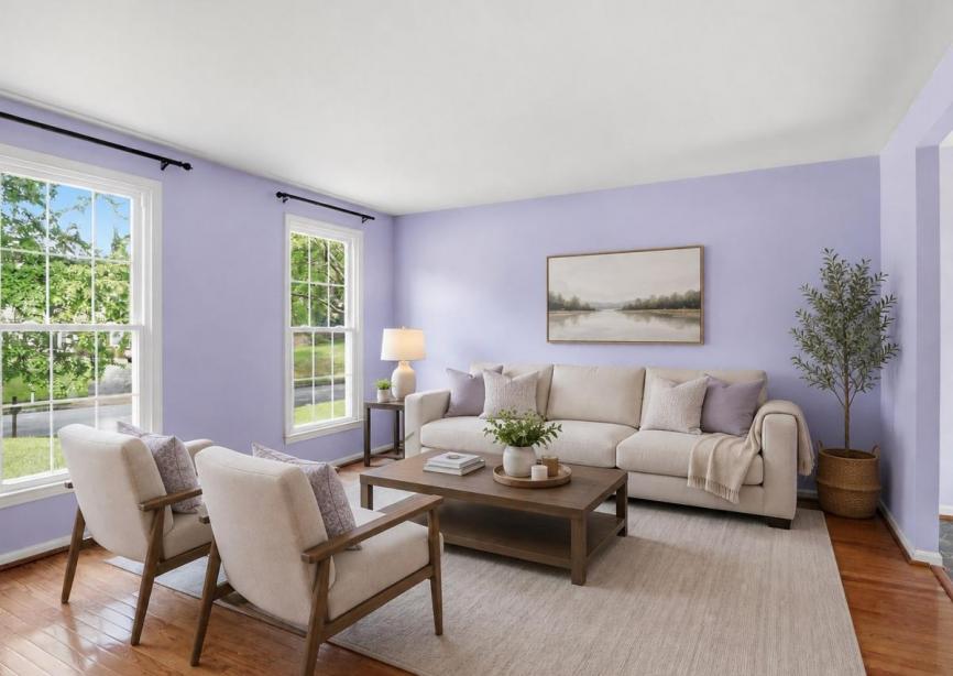 Virtually Staged Living Room
